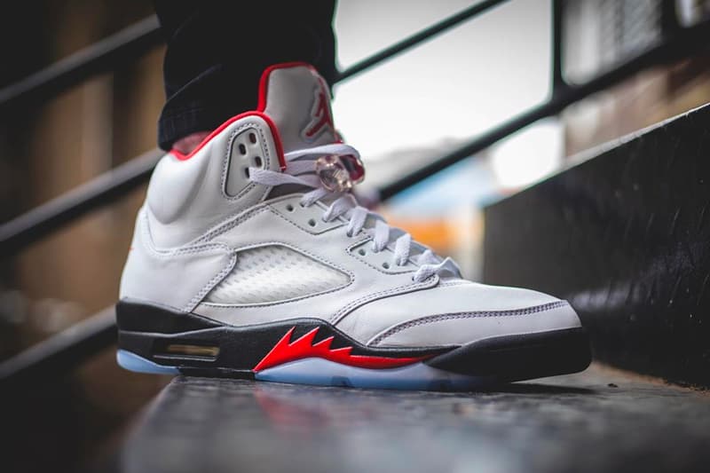 men's air jordan 5 retro fire red