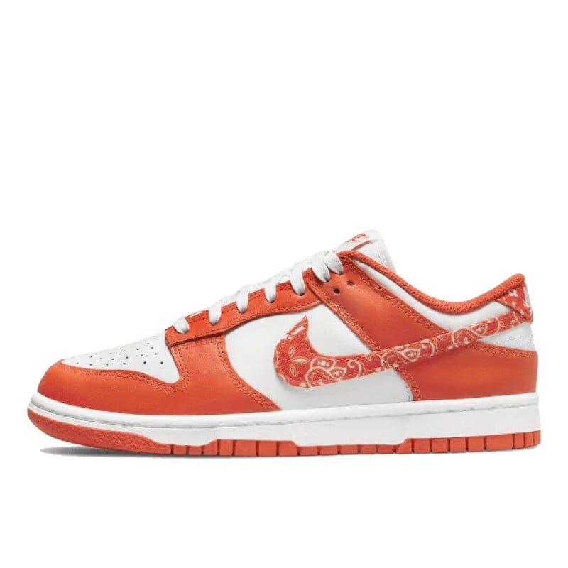 orange and white dunks