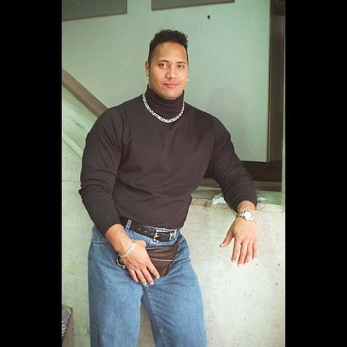 Get Dwayne Johnsons Look: Shop the Black Turtleneck Style