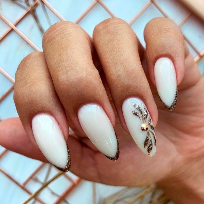 Want Stunning Nails? Try White Acrylic Nails With Design