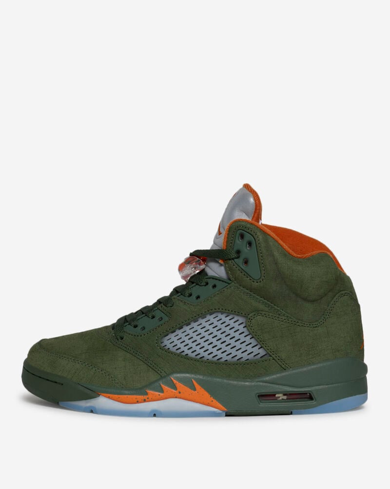 green and orange jordans