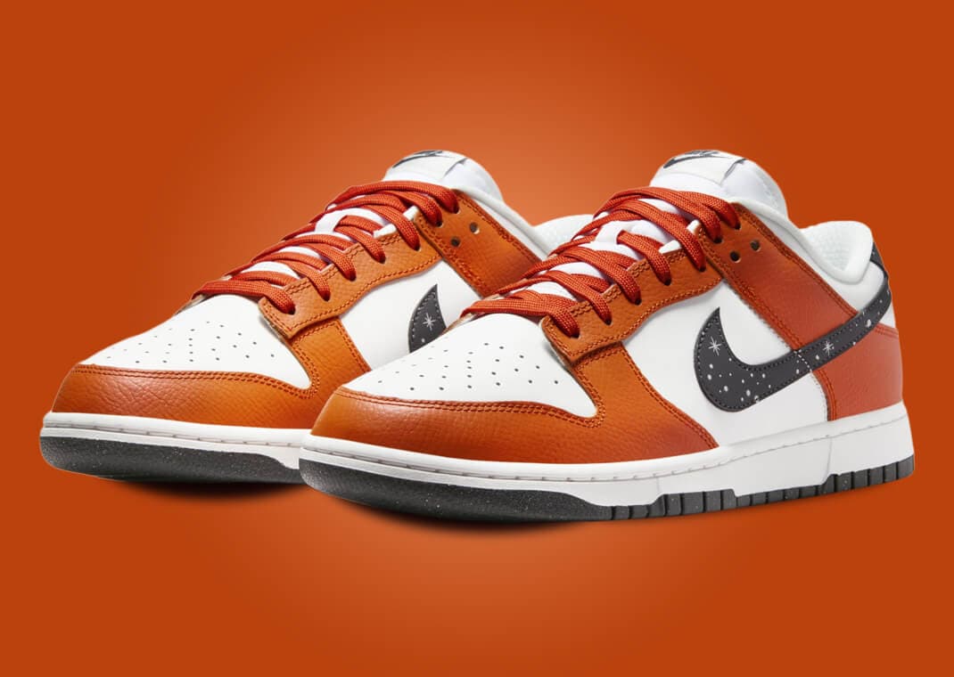 orange and white dunks