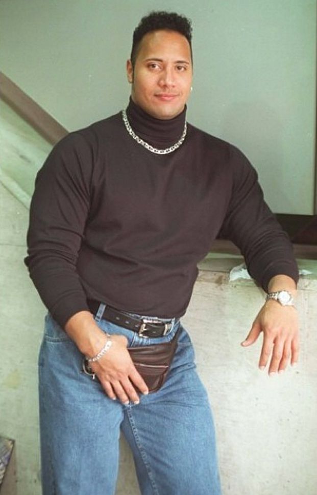 Get Dwayne Johnsons Look: Shop the Black Turtleneck Style