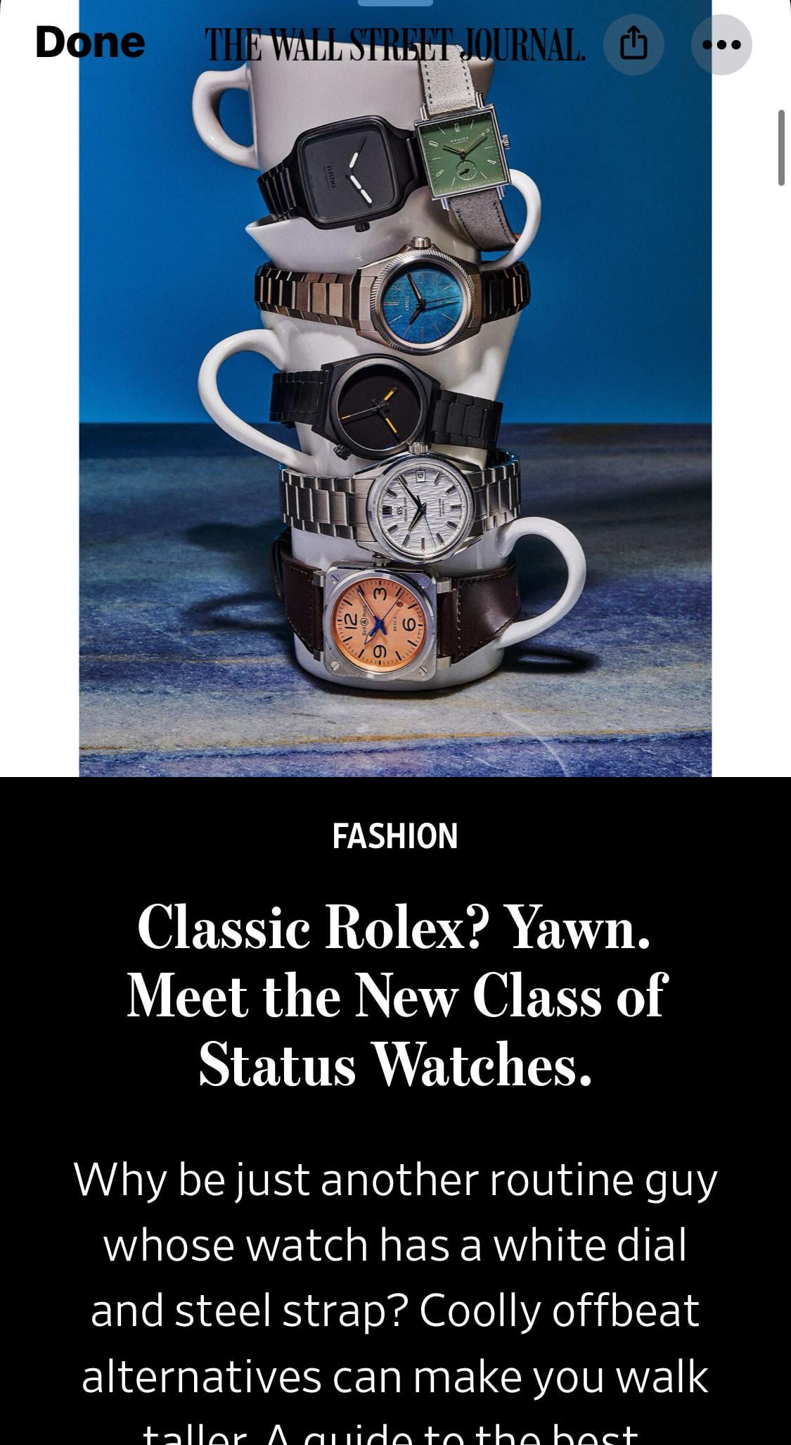 Rolexes Are Over. Meet the New It Watches! These Are the Timepieces Everyone Is Obsessing Over
