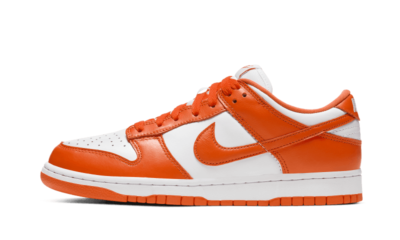 orange and white dunks
