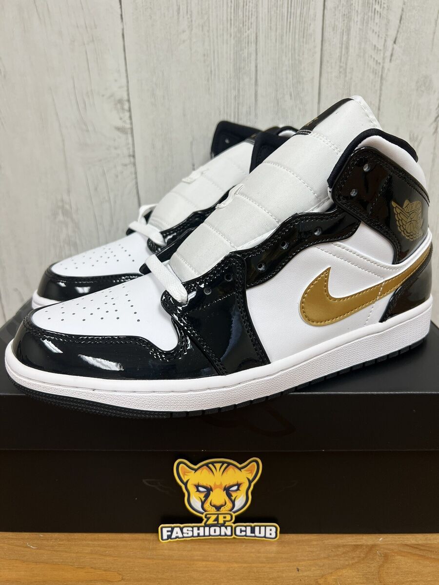 black white and gold jordan 1