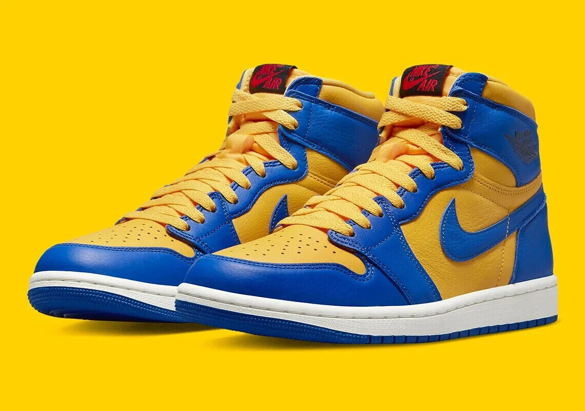 yellow blue jordans