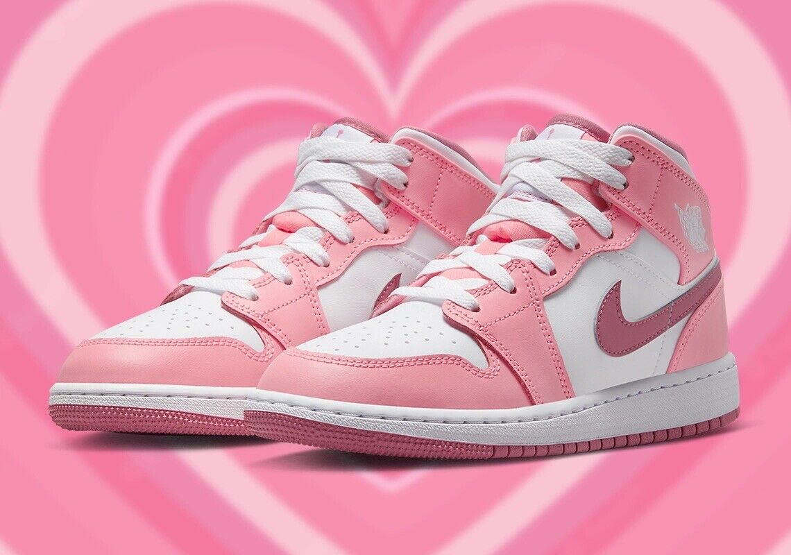 pink and white air jordans