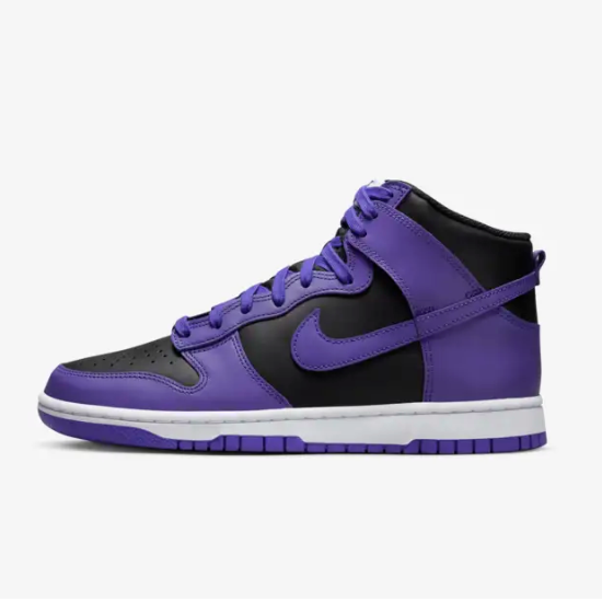 purple and black dunks
