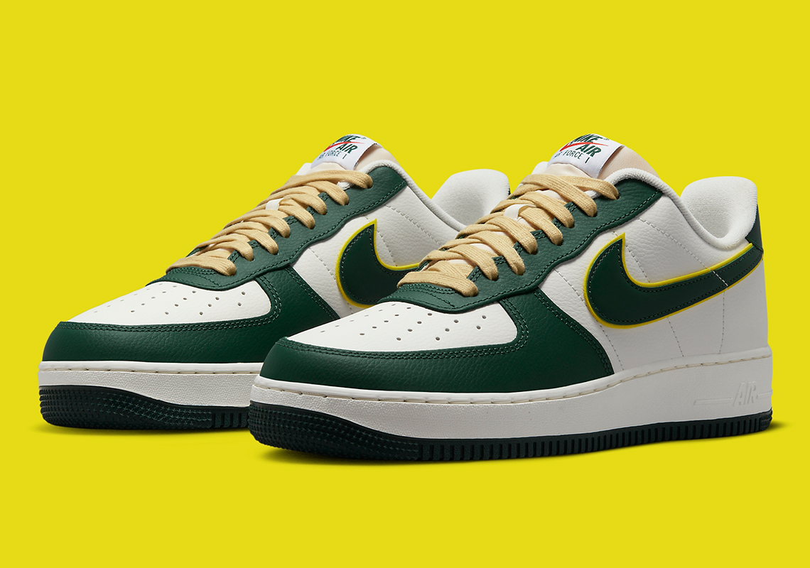 green white and yellow bottom air force 1