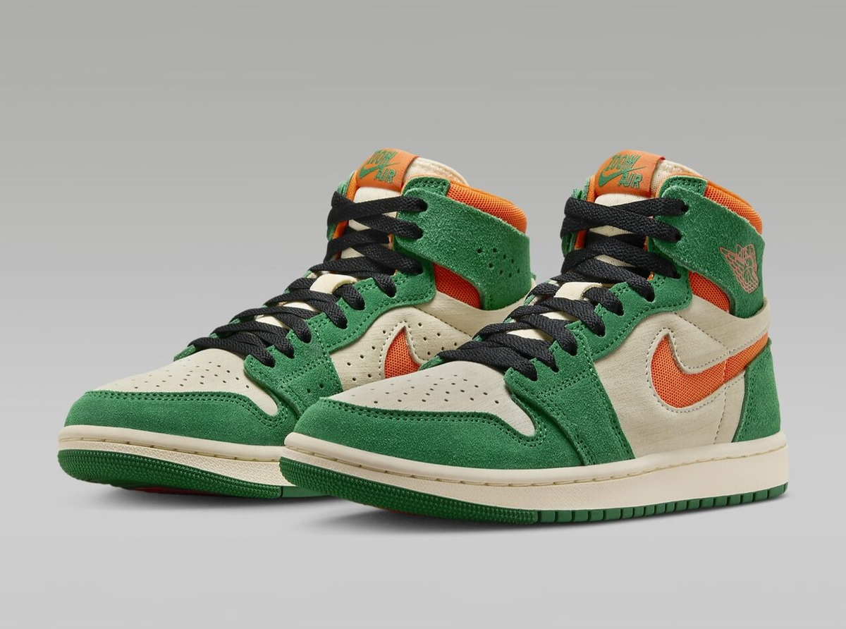 green and orange jordans