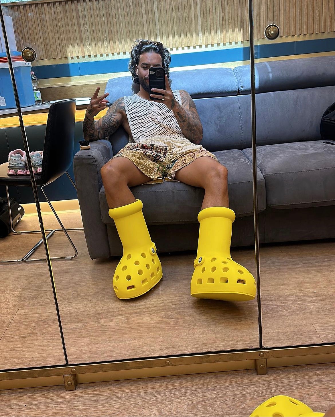 crocs boots yellow