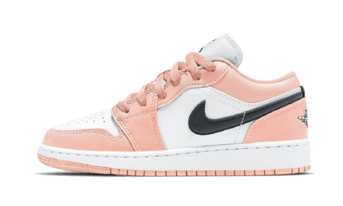 low top pink and white jordans
