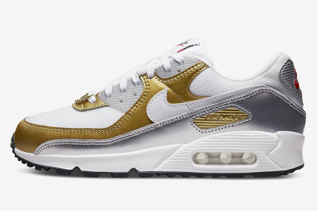 silver and gold nike