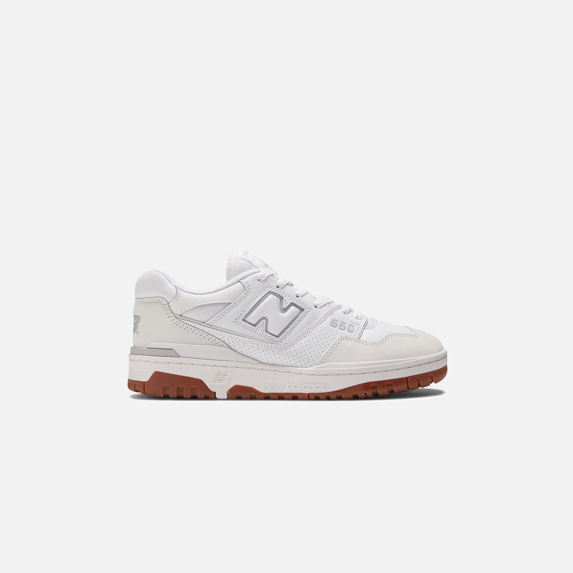 new balance white with gum sole