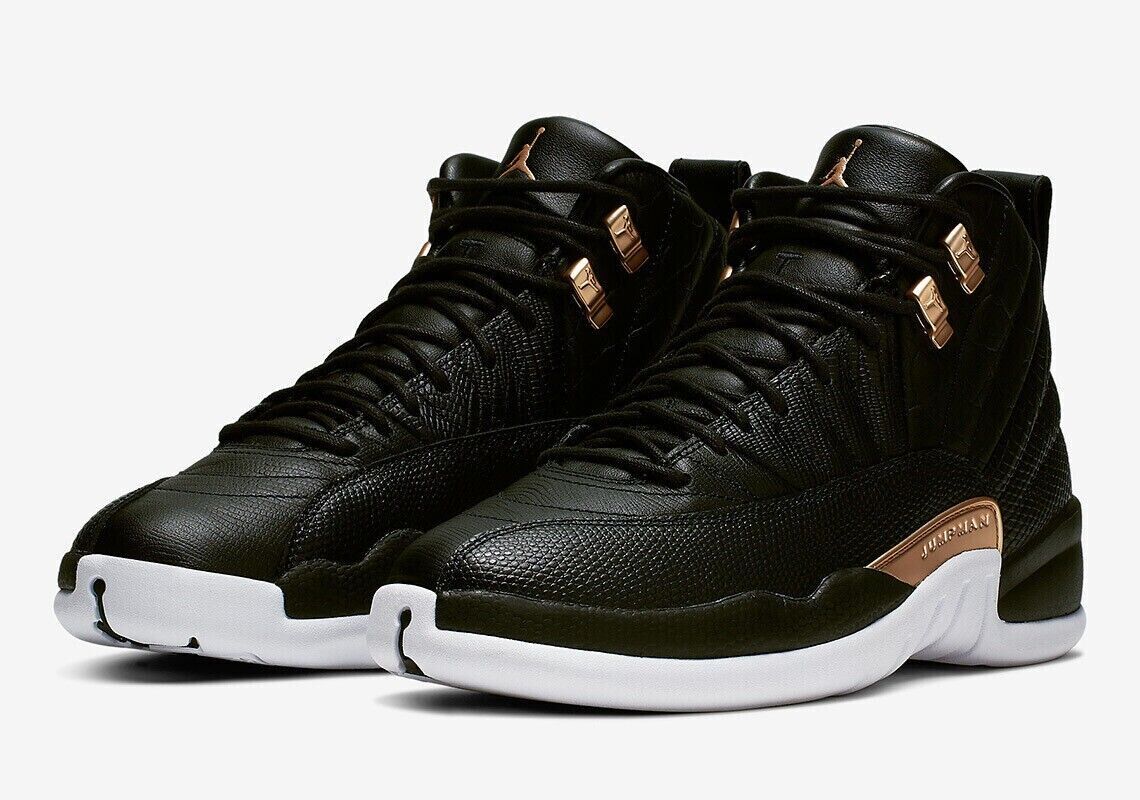 jordan 12 black and gold