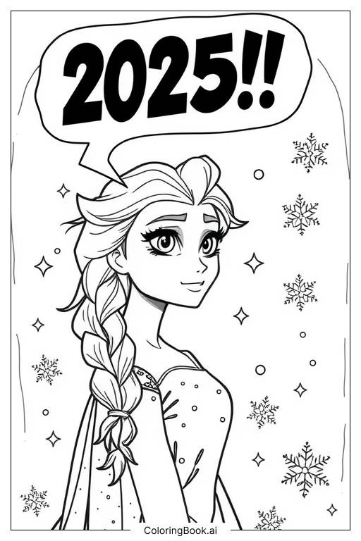 Elsa Clip Art Black and White Printable (Find The Best)