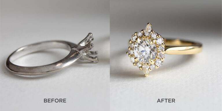 Before and After Wedding Ring Redesign: Fresh Looks for Old Rings.