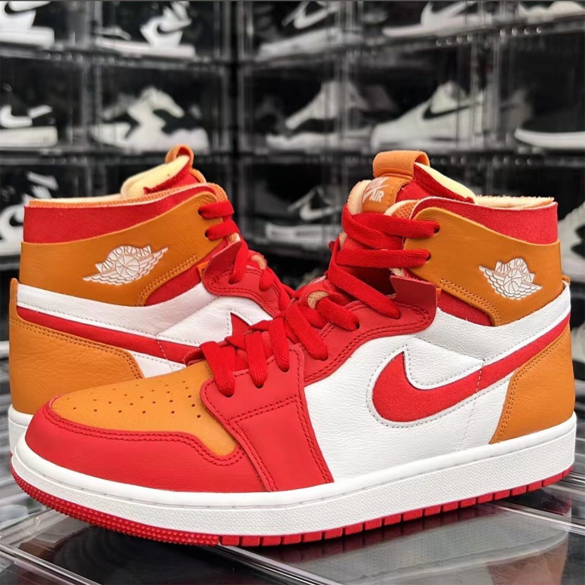 red and orange nike