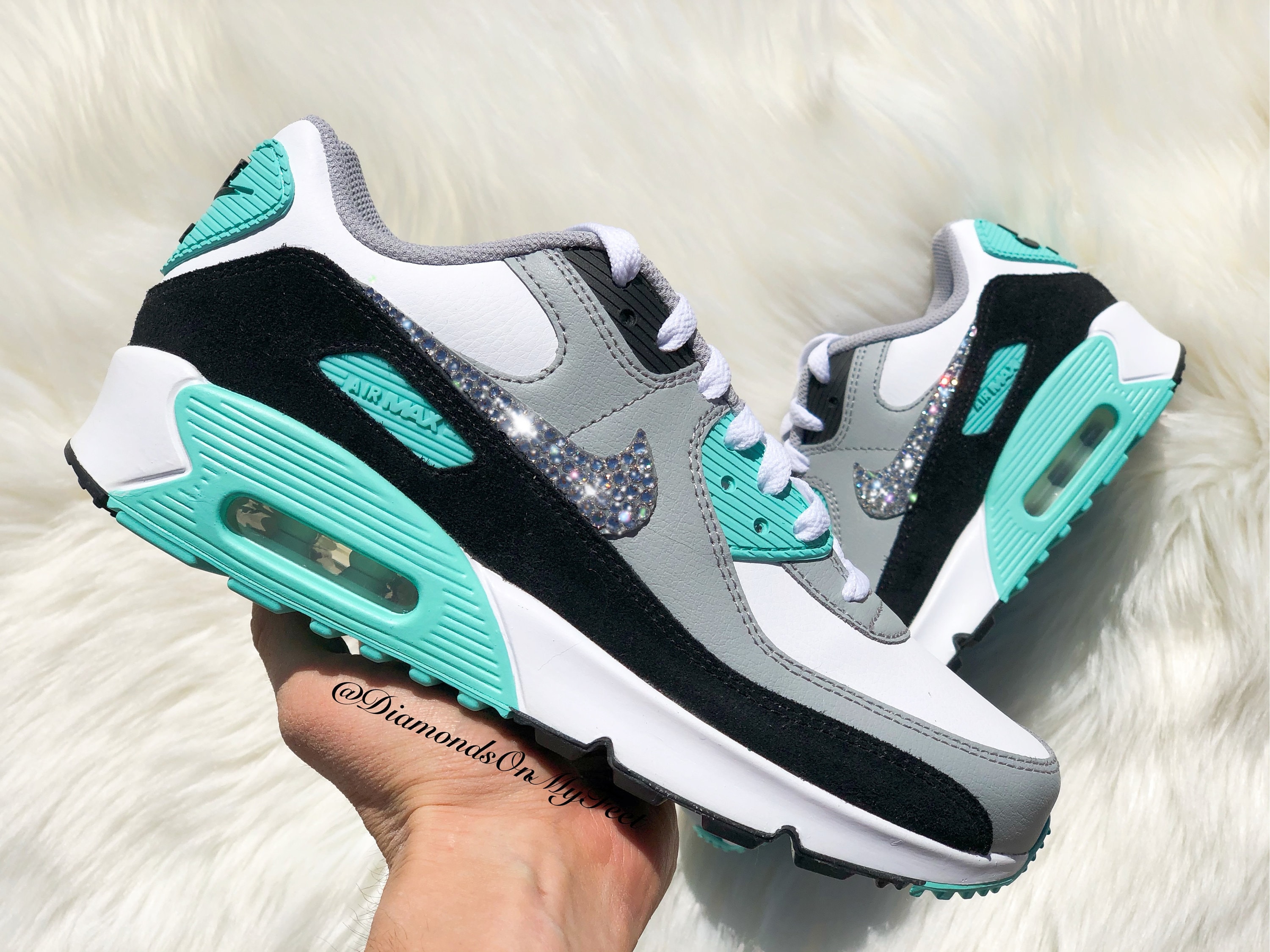 teal and black nike air max