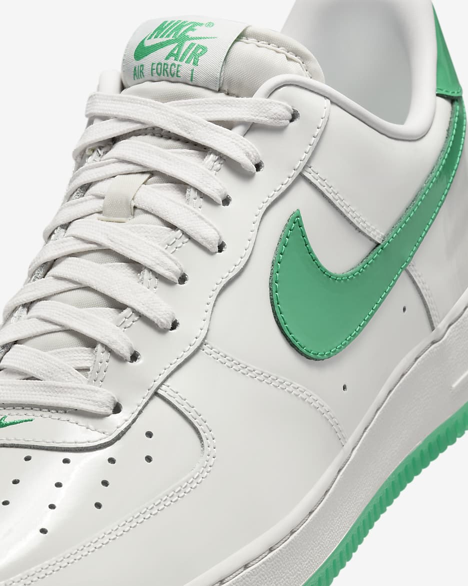 green and white air force ones