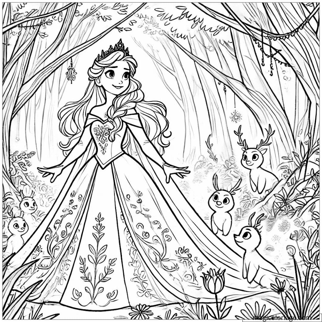 Elsa Clip Art Black and White Printable (Find The Best)