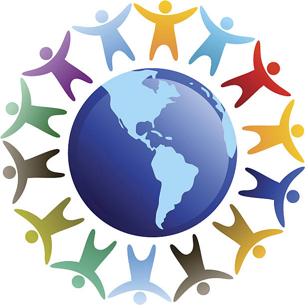 Earth With People Holding Hands Drawing: Create It Today