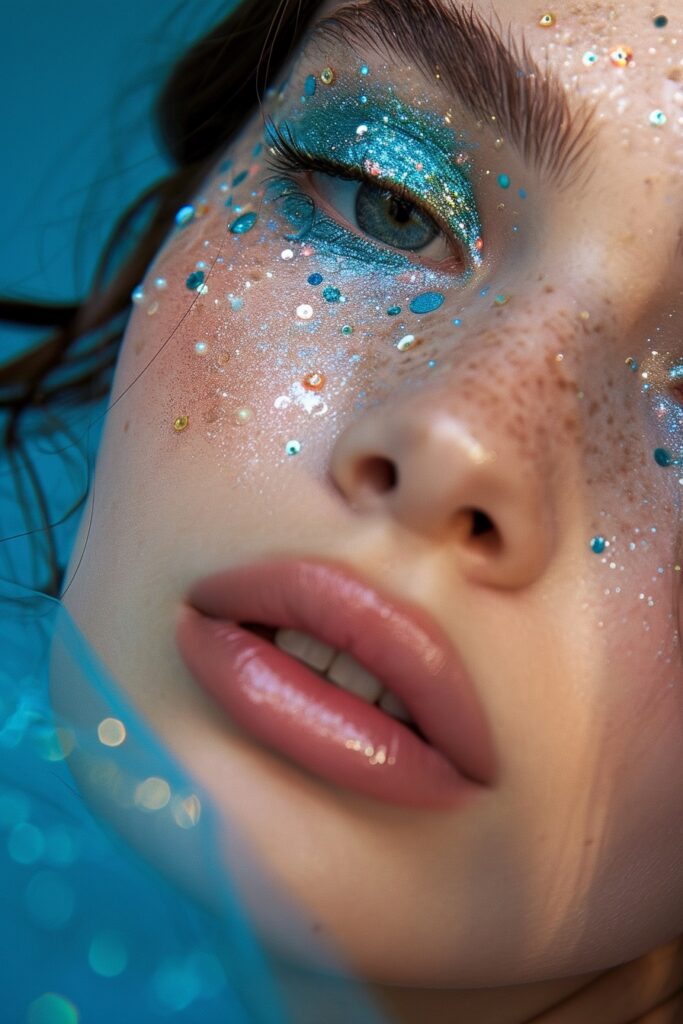 Blue Silver Eyeshadow for a Night Out (Sparkle and Shine)