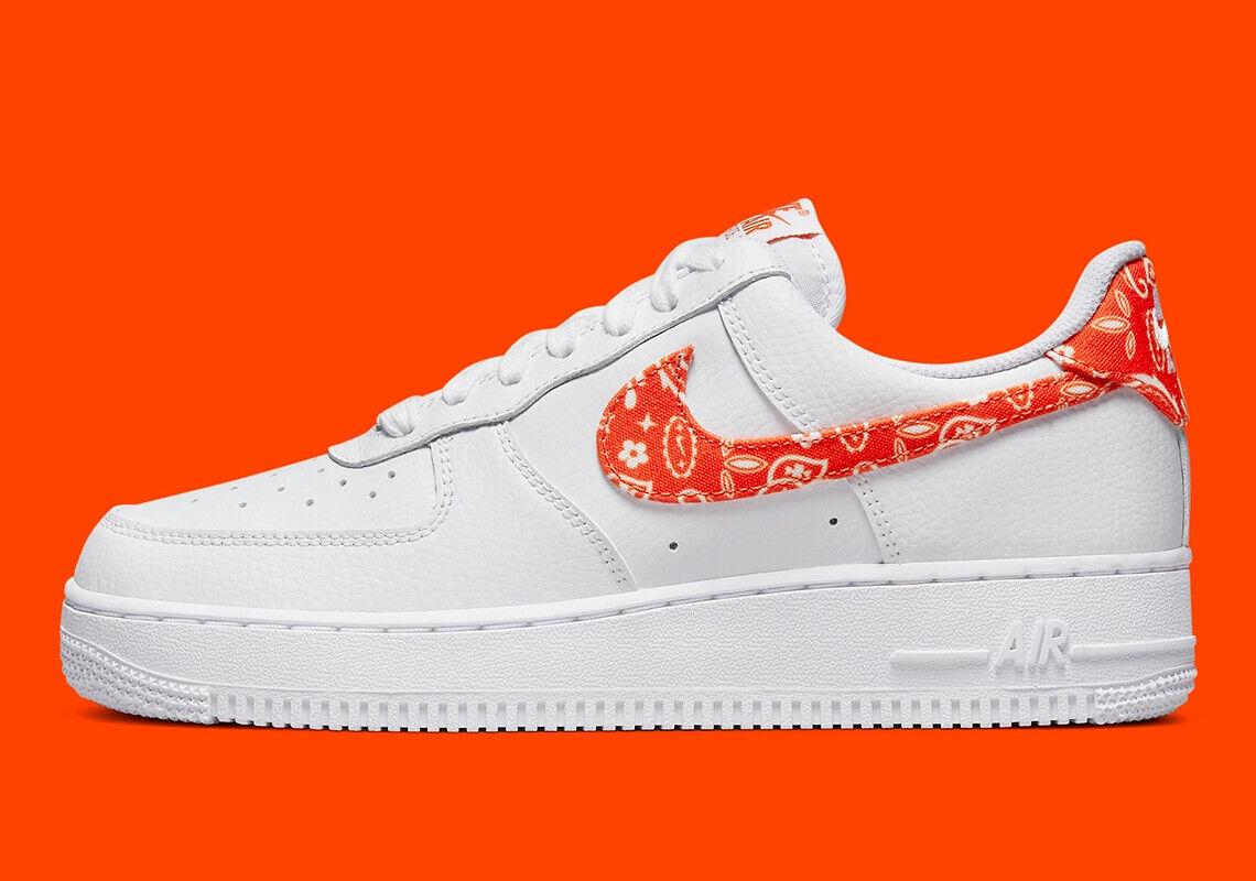 white and orange air force 1
