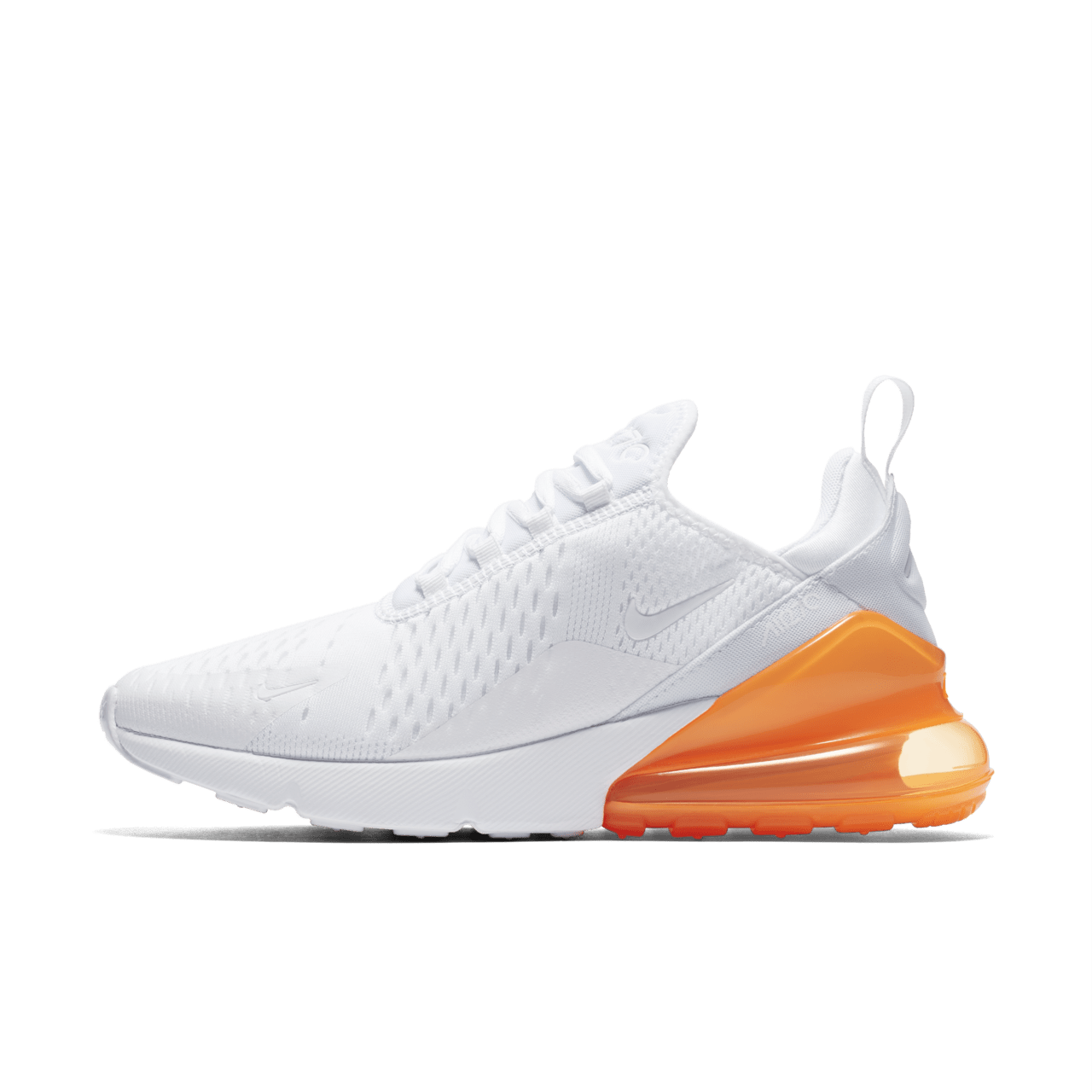orange and white nike shoes